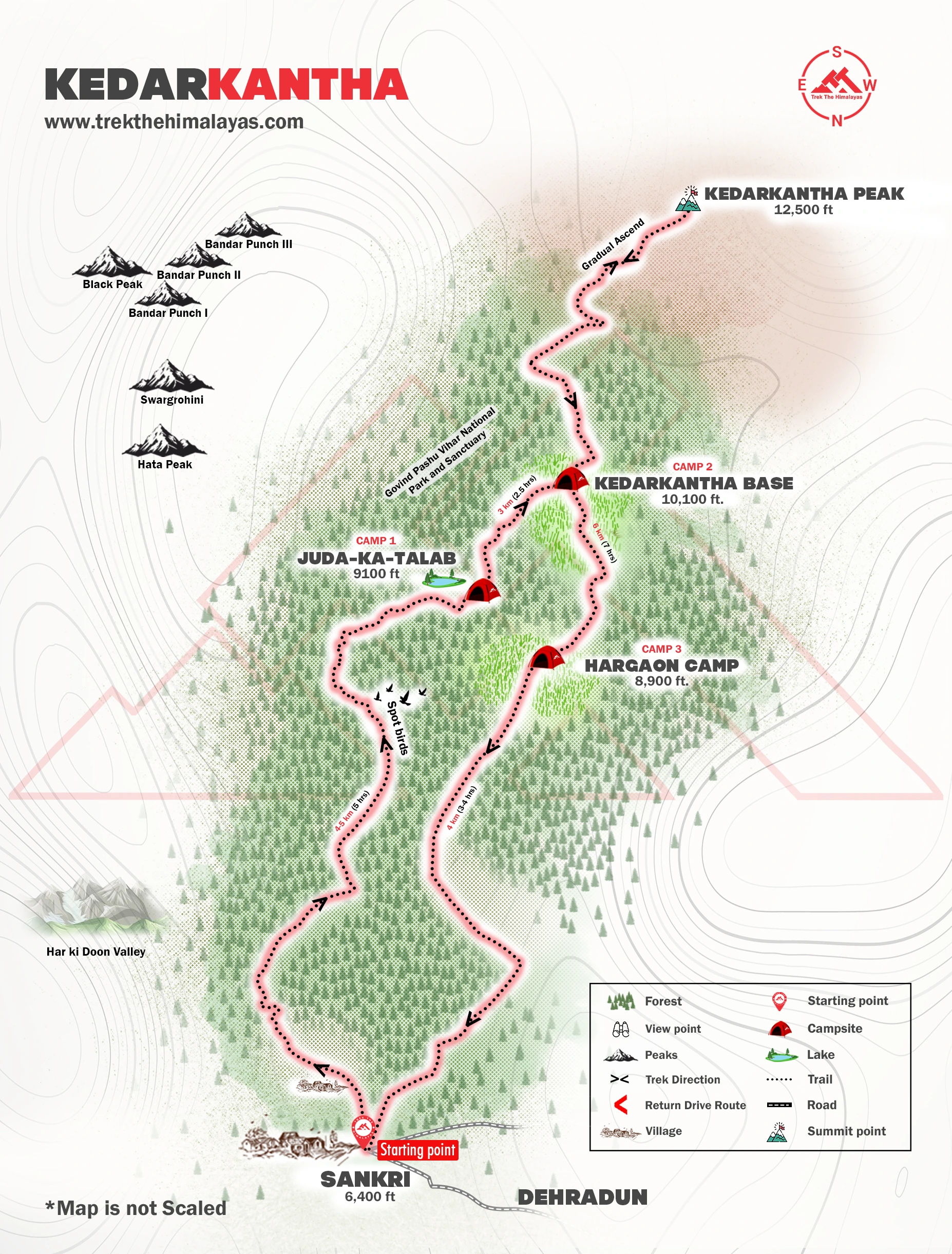 Kedarkantha Trek Maps